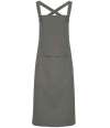 PR129 Premier Cross Back Barista Bib Apron Dark Grey colour image